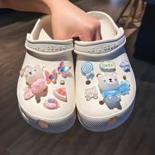 Pink  Blue Bear Shoes Charm Set