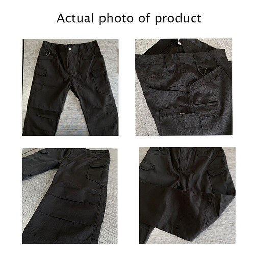 Men's Work Cargo Pants Tactical Combat Pants Outdoor Hiking Waterproof Trousers - Afbeelding 23 van 34