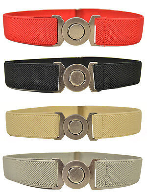 Kids Belt. Childrens 1-6 Years adjustable Elasticated Belt with Round  Buckle | eBay