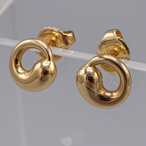 Tiffany & Co. 18K Yellow Gold Elsa Peretti Small Eternal Circle Stud Earrings - Picture 5 of 13