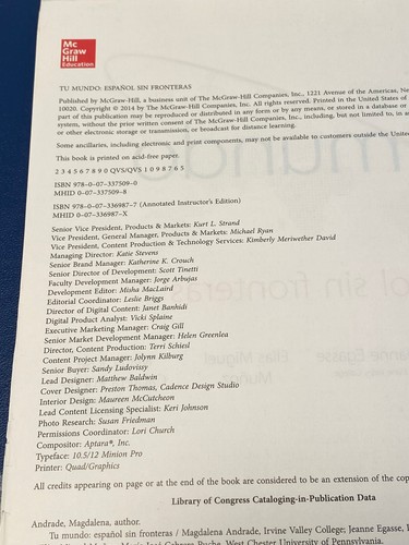 Tu mundo 1st Edition (intro Spanish Student) Looseleaf Edition with Binder - Picture 3 of 6