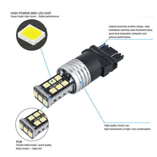 3157 LED Blanca Bombilla de Funcionamiento Diurno DRL para Chevy Silverado 1500 2000-2007 - Imagen 8 de 12