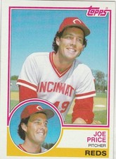 FREE SHIPPING-MINT-1983 (REDS) Topps #191 Joe Price