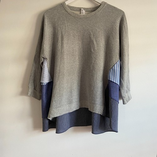 MA Dainty Maud Dainty Sz 8 Grey Sweater Jumper Bustle Layered Back Detail - Bild 2 von 13