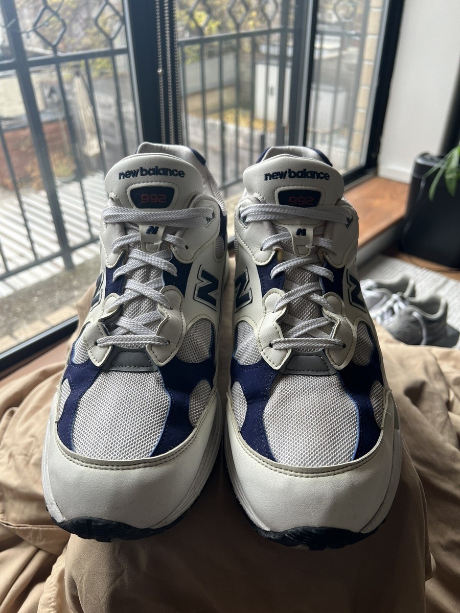 New Balance M992EC White Leather SNEAKERS SHOES SIZE 15 TRAINERS