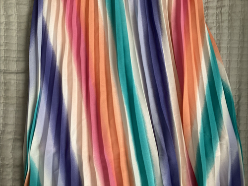 Art Class Youth Girls Size M 7/8 Skirt Colorful Long Pastel Pink Purple Pleated - Picture 10 of 22