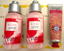 L'OCCITANE Rose Body Milk,, Shower Gel Hand Cream 3 pcs Set