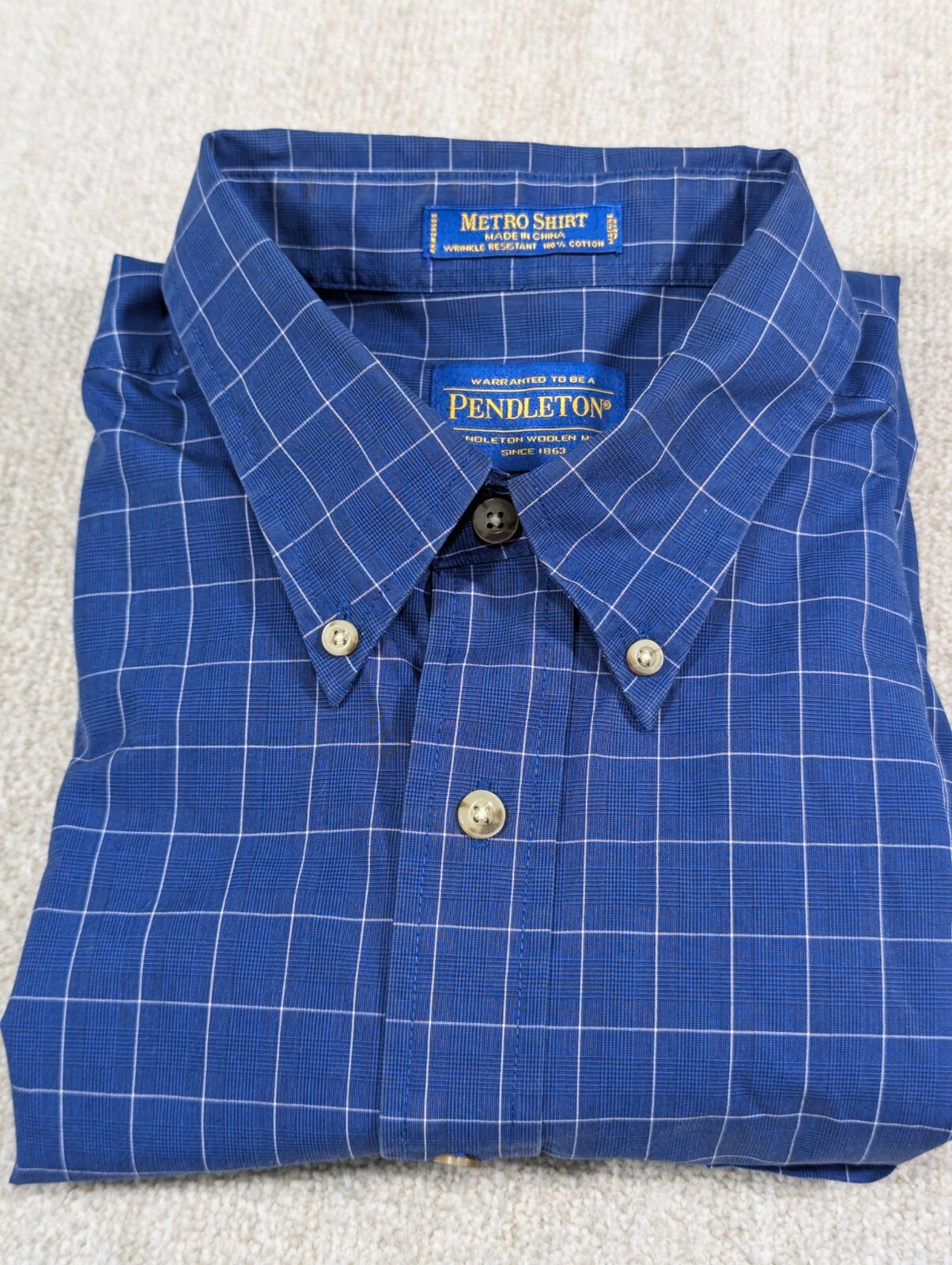 Pendleton Long Sleeve Button Wrinkle Resist Metro… - image 11