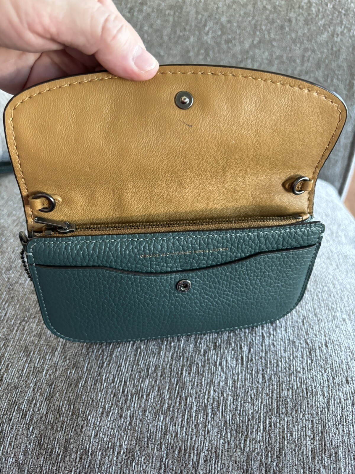 Coach Prairie Rivets Clutch Dark Turquoise 21638 Gem