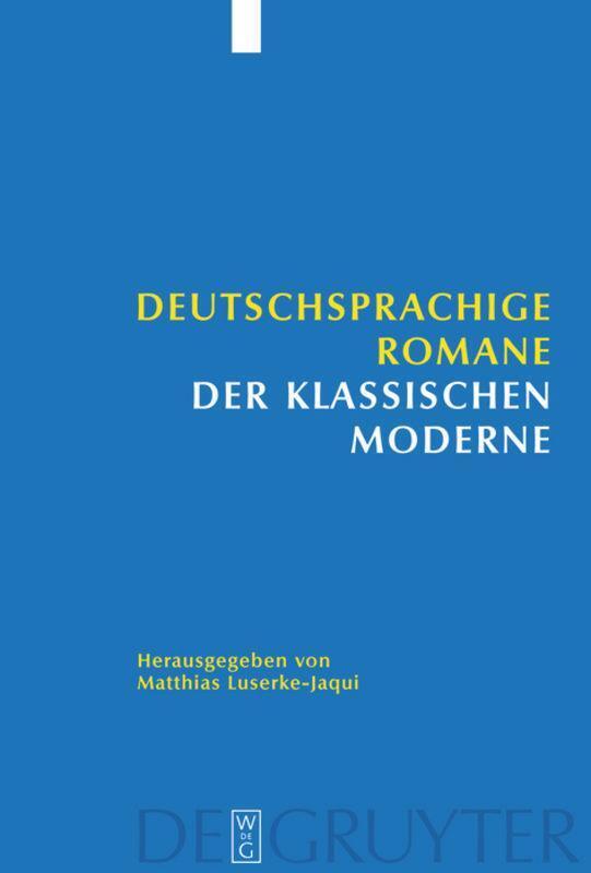 Matthias Luserke-jaqui | Deutschsprachige Romane Der Klassischen