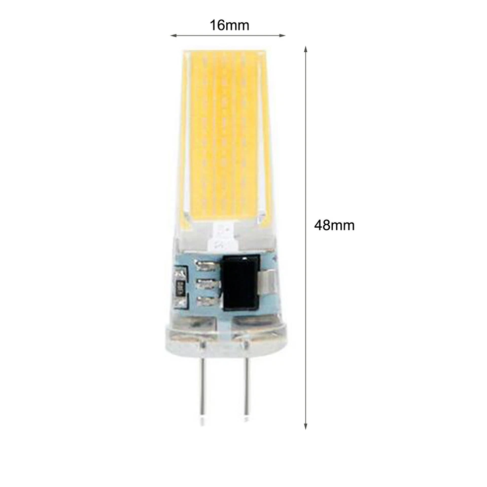 10x g4 led bulb dimmable COB 6W AC DC 12V Warm White Capsule light 12 volt bulbs - Image 3 of 4