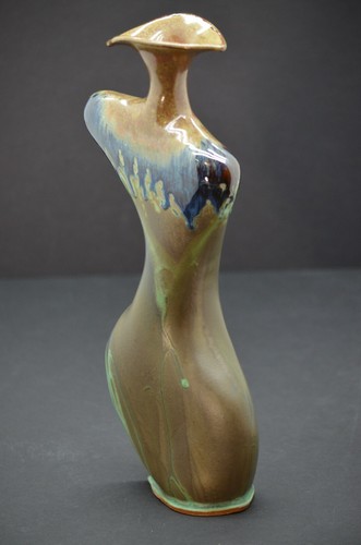 Studio Art Handcrafted Pottery Vase Jack in the Pulpit with Artist Mark - Picture 5 of 12