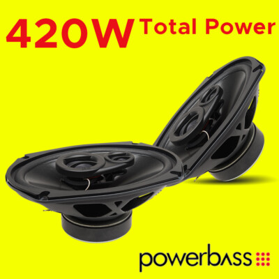 Powerbass 6x9'' 3-Wege Tri-Axial Auto Regal Lautsprecher 420W Gesamtleistung S-6903