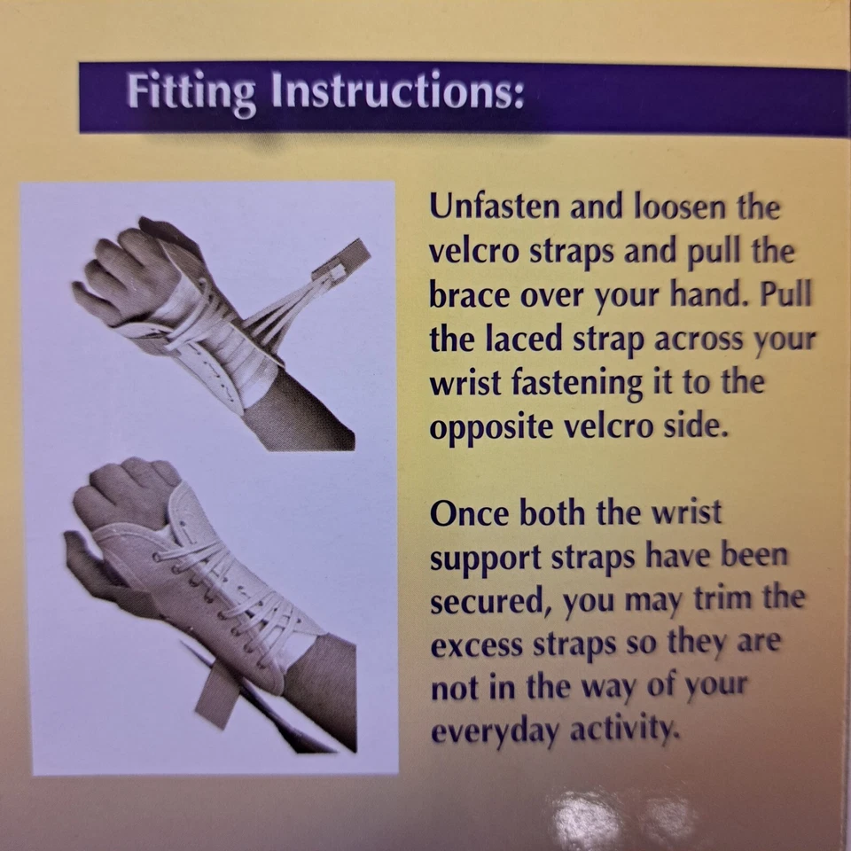 Férula de lona con cordones Bell Horn - Soporte de muñeca 7" XSmall - Mediano Foto 4 de 4