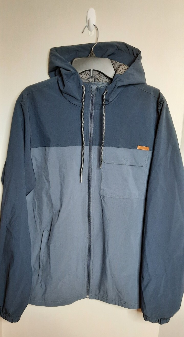 Voyager Mens Zip Up Windbreaker Jacket Size L Hooded … Gem