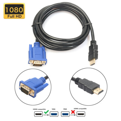 HDMI zu VGA Männlich Kabel Hight Qualität Ladekabel 1080P D-Sub-Stecker 1,8M
