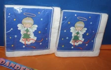 2 American Greetings DesignWare Gallery Angel Pattern Holiday Luncheon Napkins