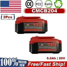 2x 5.0Ah For Craftsman V20 20 Volt MAX Lithium Battery CMCB204 CMCB202 CMCB201