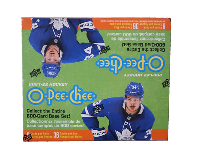 2021-22 UPPER DECK O-PEE-CHEE HOCKEY FACTORY SEALED RETAIL BOX - 36 PACKS