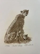 “Cheetah Family” Hand Signed Limited Edition 1982