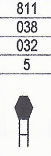 Crosstech High Speed Diamond Dental Bur Barrel Occlusal C13C 811-032 Coarse 5pk - Picture 5 of 5
