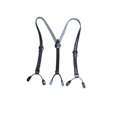Black braided leather adjustable suspenders menswear business wedding Uruguay
