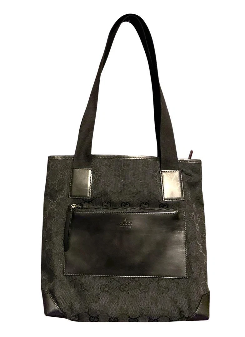 Sac fourre tout Gucci toile noire m2_0417