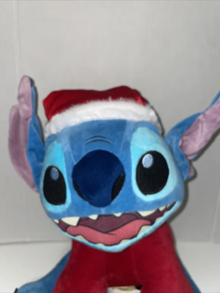 Disney Store Stitch Santa Navidad Vacaciones Peluche con Traje de Santa Sombrero 16” Alto Foto 2 de 4