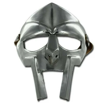 MF Doom Gladiator Mask Madvillain, 18g Mild Metal Face Armor Replica Medieval, - image 1 of 4