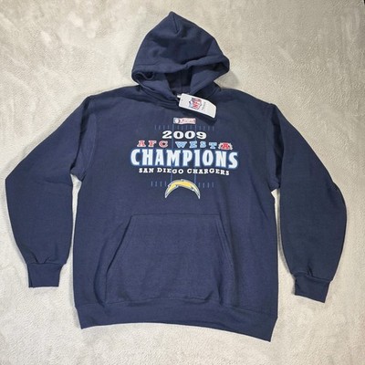 NFL Team Apparel San Diego Chargers Hoodie Sweatshirt Size Medium Blue 2009
