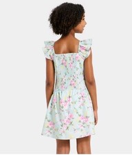 Art Class Flutter Sleeve Floral Dress Size L 10/12 