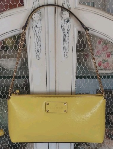 Kate Spade Parchment Leather Yellow Shoulder Bag