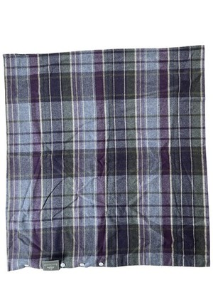 Earth Squared Cushion Cover Gray 60x60 Cm 100% Wool Checked Traditional