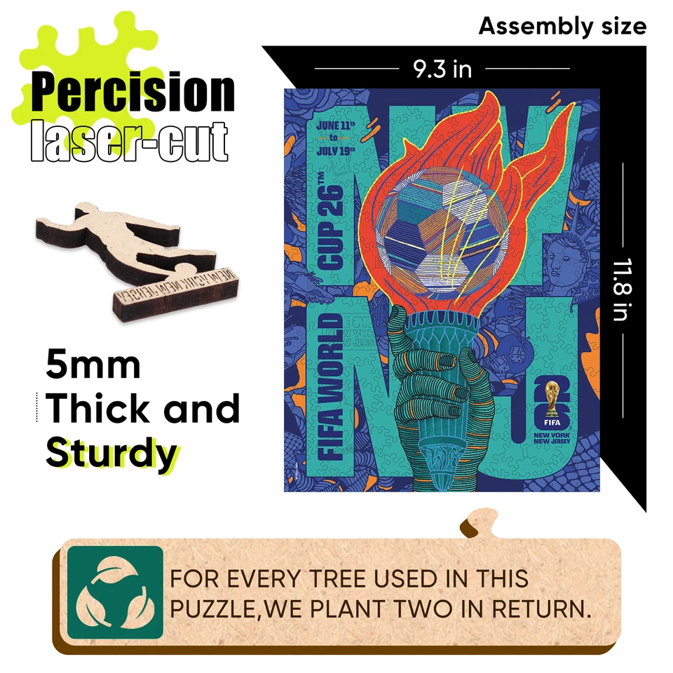 Rompecabezas de 200 piezas con licencia oficial Copa Mundial de la FIFA 26™ | New York New Jers Foto 4 de 4