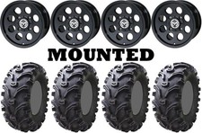 Kit 4 Kenda Bearclaw K299 Tires 25x10-12 On Moose 26x Black Wheels Irs Kit 4 Kenda Bearclaw K299 Tires 25x10-12 On Moose 26x Black Wheels Irs