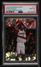 1998-99 Bowman's Best Atomic Refractor /100 Bonzi Wells #111 PSA 8 3c7