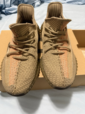 adidas Yeezy Boost 350 V2 Men s Low Top Lace-Up Sneaker Beige/Orange