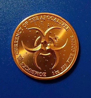 Biohazard Symbol 2019 Currency Of The Apocalypse 1 oz Copper Coin