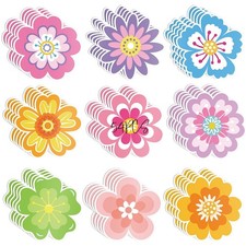 54 Pcs Spring Floral Paper Flower Decor for Spring Bulletin Board Classroom D...