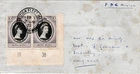 Hong Kong 1953 QEII Coronation pl. pair FDC Br. Fleet Mail cds SCARE