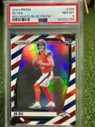 2024 Panini Prizm - Rookies Bo Nix #309 Red White & Blue Prizm (RC) PSA 8