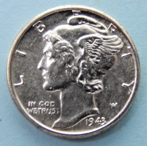 1943-P Mercury Dime Full Bands - Lustrous - BU GEM - High MS Grade