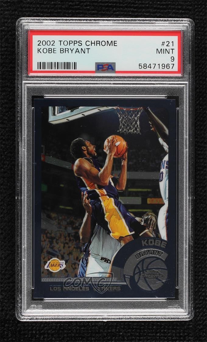 2002-03 Topps Chrome Kobe Bryant #21 PSA 9 MINT HOF e3v
