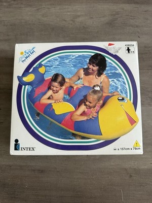Vintage The Wet Set Intex Inflatable Tropical Fish 1996 Pool Float 62x31 58558