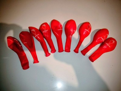 9 Rote Belbal 14'' loonerzone Luftballons/  Looner  / sammler 