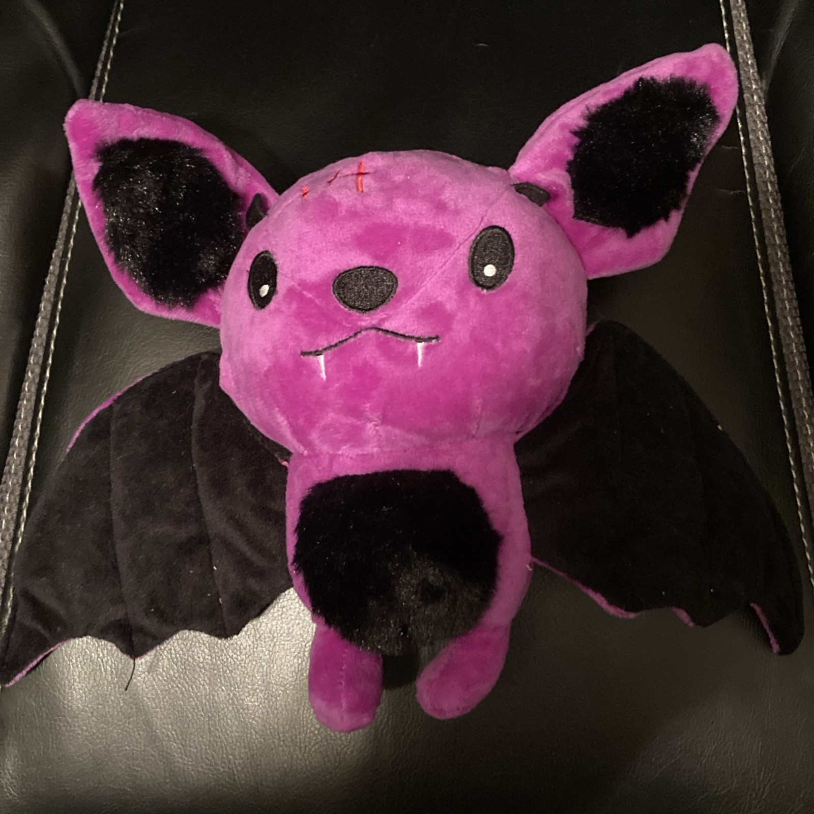 Squeaky Dog Toys for Chewing, Interactive Plush Bat with Crinkle Paper, Durable