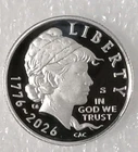 1776-2026 S  Silver Proof Semiquincentennial Emerging Liberty Dime.  .999 SILVER