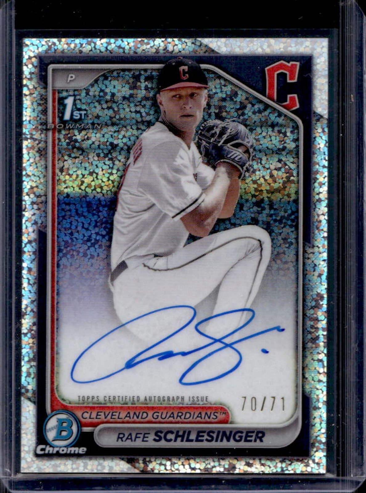 2024 Bowman Draft Rafe Schlesinger Chrome Auto Sparkles Refractor 1st #/71