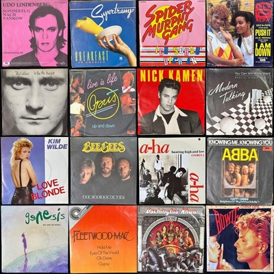 250x Schallplattensammlung 7''Inch Maxi Singles Rock Pop Hip-Hop A bis Z sortiert
