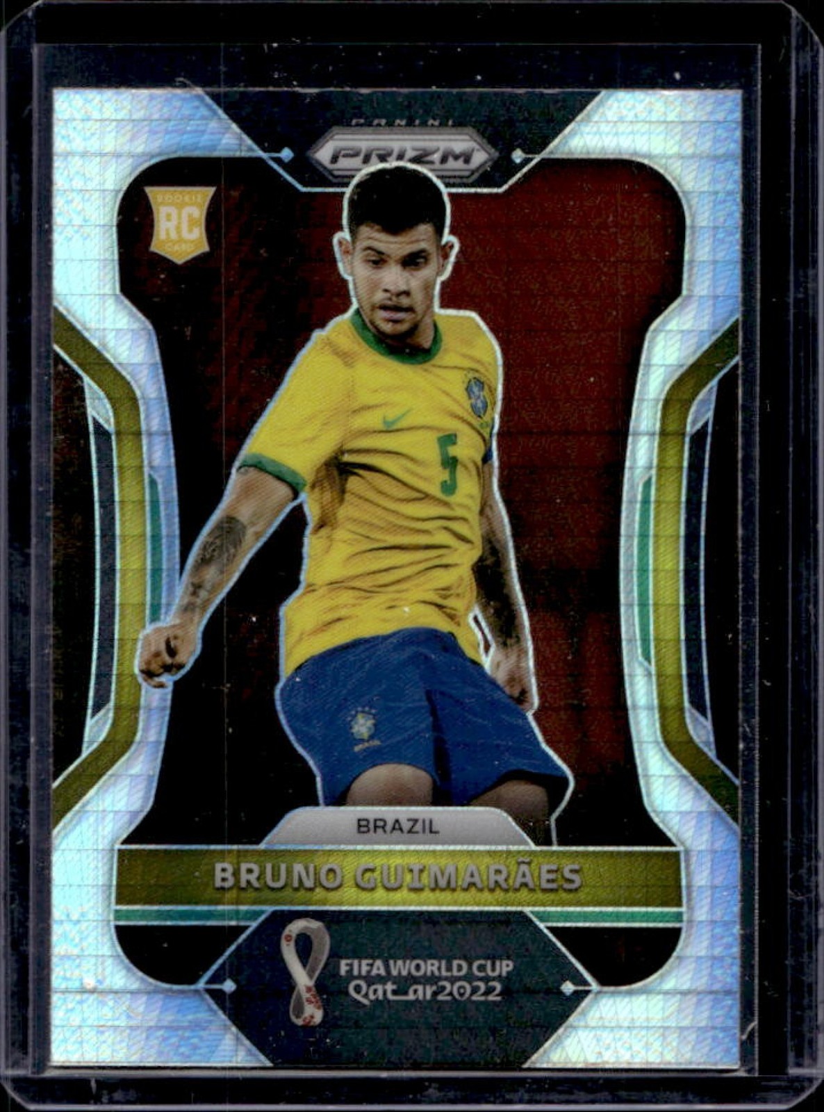 2022 Prizm World Cup Bruno Guimaraes RC Hyper Rookie #27 Brazil